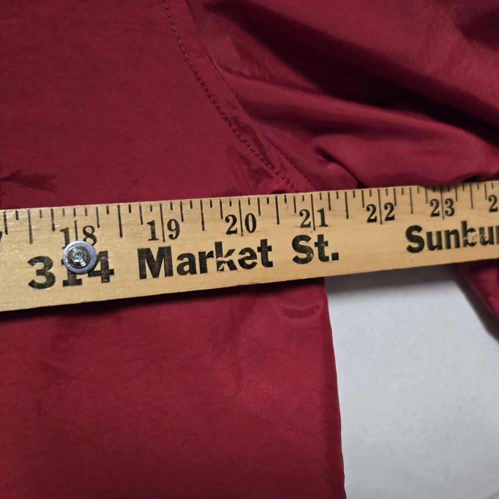 True Religion Bomber Snap Button Varsity Jacket Black Red Size Medium EUC - Picture 9 of 11